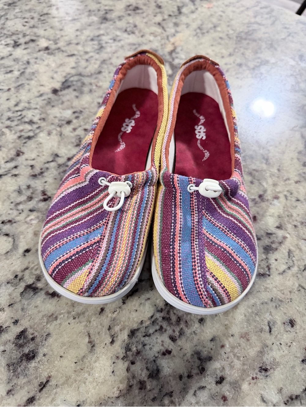 SAS Women's Multicolor Striped Moccasins